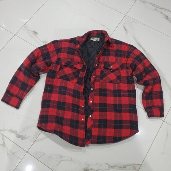 MARK'S Thick Cozy Red Quilted Shirt Jacket- Limited Ed. - Picture 4 of 16